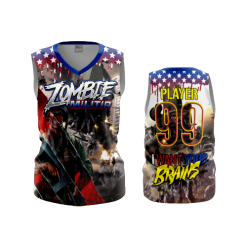 994 FD Womens V-Neck Sleeveless ZOMBIE-MILITIA-2