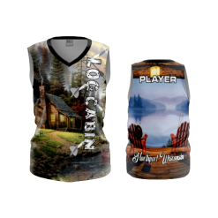 2097 FD Womens V-Neck Sleeveless LOG-CABIN-1
