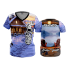 2097 FD Womens V-Neck LOG-CABIN-2