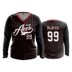 3150 FD Womens V-Neck Longsleeve LADY-ACES-2