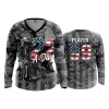 3164 FD Womens V-Neck Longsleeve 22-A-DAY-USA