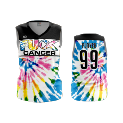 3163 FD Womens V-Neck Sleeveless POP-SLO-FUCK-CANCER