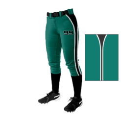 3170 FD Girls Fastpitch Pant Teal No Stars