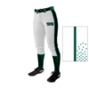 3170 FD Girls Fastpitch Pant White w/ Teal Stars