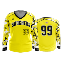 3185 FD Womens V-Neck Longsleeve POST-142-SHOCKERS-1