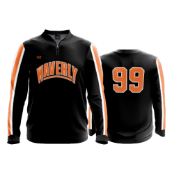 3191 FD Quarter Zip LS - Ribbed Collar WAVERLY-BASKETBALL-ADDONS