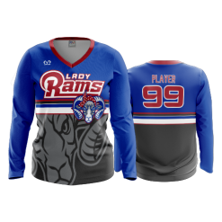 3198 FD Womens V-Neck Longsleeve LADY-RAMS-1