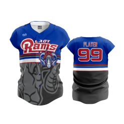 3198 FD Womens Full Button Capsleeve LADY-RAMS-1