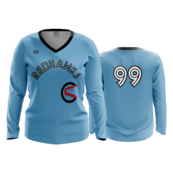 3219 FD Womens V-Neck Longsleeve REDHAWKS-ALT-1