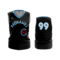 3219 FD Womens V-Neck Sleeveless REDHAWKS-BASEBALL-ALT-2