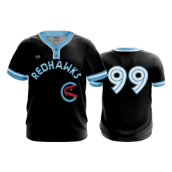 3219 FD MENS 2 BUTTON SCOOP NECK CL REDHAWKS-BASEBALL-ALT-2