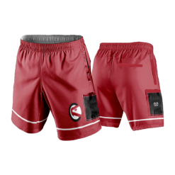 3219 LIGHTWEIGHT MICROFIBER 160gsm SHORT REDHAWKS-BASEBALL-PIN-1