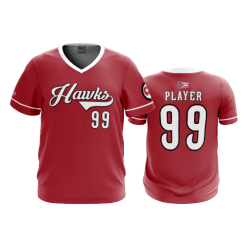3219 FD Sport V-Neck MENS REDHAWKS-BASEBALL-PIN-1