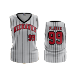 3219 FD Womens V-Neck Sleeveless REDHAWKS-BASEBALL-PIN-2