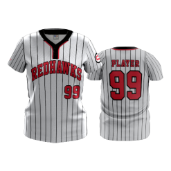 3219 FD WOMENS 2 BUTTON SCOOP NECK CL REDHAWKS-BASEBALL-PIN-2