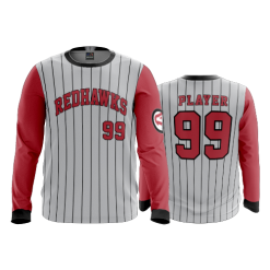 3219 FD Long Sleeve MENS REDHAWKS-BASEBALL-PIN-2