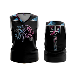 2416 FD Womens V-Neck Sleeveless NWI-VIPERS-SNAKE-LOGO-2