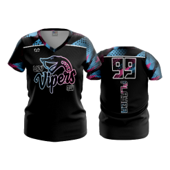 2416 FD Womens V-Neck NWI-VIPERS-SNAKE-LOGO-2