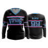 2416 FD Womens V-Neck Longsleeve NWI-VIPERS-TEXT-LOGO-1