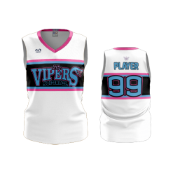 2416 FD Womens V-Neck Sleeveless NWI-VIPERS-TEXT-LOGO-2