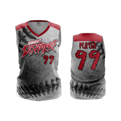 3196 FD Womens V-Neck Sleeveless DUGOUT-DISASTERS-1