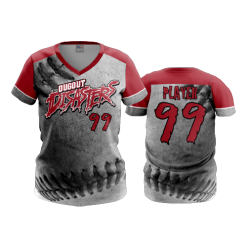 3196 FD Womens V-Neck DUGOUT-DISASTERS-1