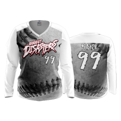 3196 FD Womens V-Neck Longsleeve DUGOUT-DISASTERS-2