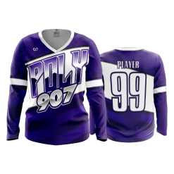 1484 FD Womens V-Neck Longsleeve POLY-907-2
