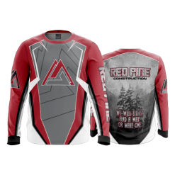 3222 FD Long Sleeve MENS RED-PINE-CONSTRUCTION