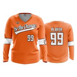 3194 FD Womens V-Neck Longsleeve BE-THE-CHANGE-1