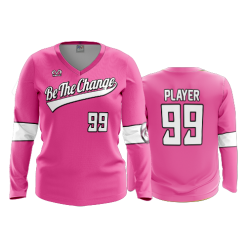3194 FD Womens V-Neck Longsleeve BE-THE-CHANGE-2