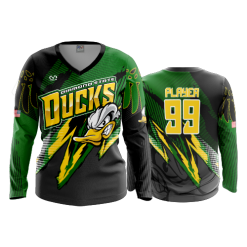 3218 FD Womens V-Neck Longsleeve DIAMOND-STATE-DUCKS-1
