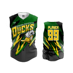 3218 FD Womens Full Button Sleeveless DIAMOND-STATE-DUCKS-1