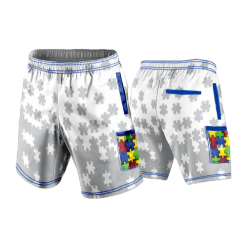 3216 LIGHTWEIGHT MICROFIBER 160gsm SHORT POP-SLO-AUTISM