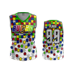 3216 FD Womens V-Neck Sleeveless POP-SLO-AUTISM