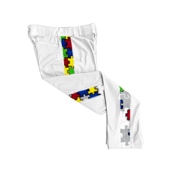 3216 CL WHITE CUSTOM BRAID MENS PANT POP-SLO-AUTISM