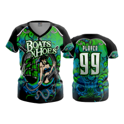 3211 FD Womens V-Neck POP-SLO-BOATS-N-HOES
