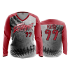 3202 FD Womens V-Neck Longsleeve POP-SLO-DUGOUT-DISASTERS