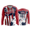 3205 FD Womens V-Neck Longsleeve POP-SLO-PUNISHERS-USA