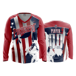 3205 FD Womens V-Neck Longsleeve POP-SLO-PUNISHERS-USA