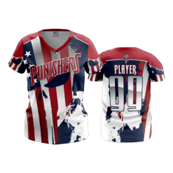 3205 FD Womens V-Neck POP-SLO-PUNISHERS-USA