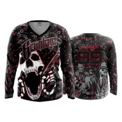 3208 FD Womens V-Neck Longsleeve POP-SLO-SCUMBAGZ