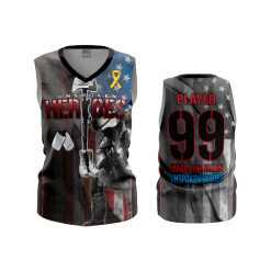 3200 FD Womens V-Neck Sleeveless POP-SLO-UNSPOKEN-HEROES-1