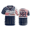 2806 FD MENS 2 BUTTON SCOOP NECK CL WV-LIBERTY-BASEBALL-2