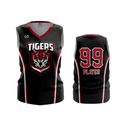 2573 FD Womens V-Neck Sleeveless CENTRAL-OHIO-TIGERS-BLK