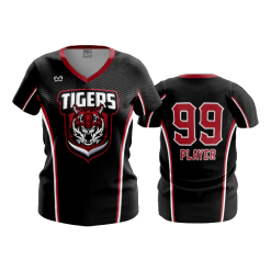 2573 FD Womens V-Neck CENTRAL-OHIO-TIGERS-BLK
