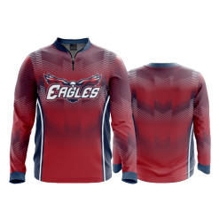 3232 FD Quarter Zip Batting Jacket LS FSK-EAGLES