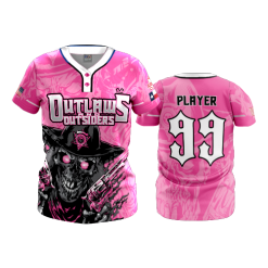 2921 FD WOMENS 2 BUTTON SCOOP NECK CL OUTLAWS-AND-OUTSIDERS-WHITE-PINK-1
