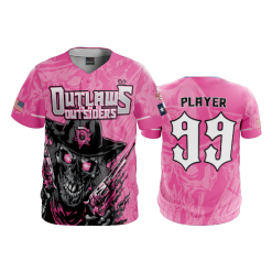 2921 FD ProTek Mens Full Button Down - CL OUTLAWS-AND-OUTSIDERS-WHITE-PINK-1