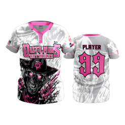 2921 FD WOMENS 2 BUTTON SCOOP NECK CL OUTLAWS-AND-OUTSIDERS-WHITE-PINK-2
